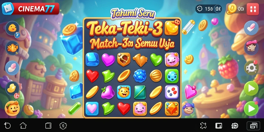 Tampilan gameplay CINEMA77 yang menarik saat mencocokkan elemen.