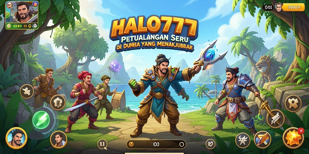 Tampilan gameplay HALO777 yang penuh aksi dan eksplorasi.