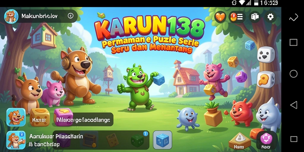 Tampilan seru gameplay Puzzle di KARUN138.