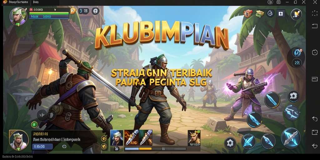 Tangkapan layar gameplay KLUBIMPIAN yang menampilkan aksi strategi yang intens.