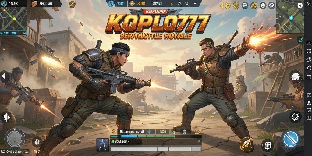Gameplay mendebarkan KOPLO77 dalam pertempuran Battle Royale yang intens.
