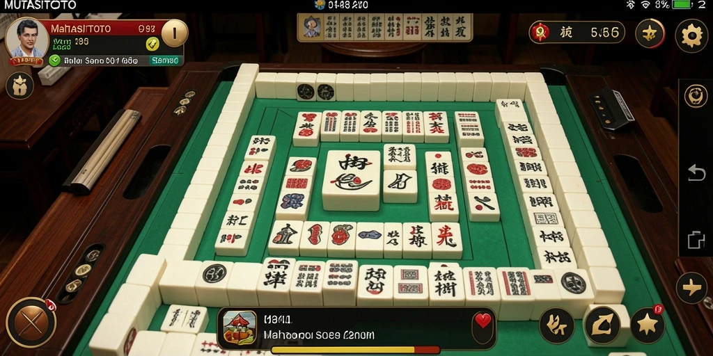 Tampilan menawan dari gameplay Mahjong di MUTASITOTO.