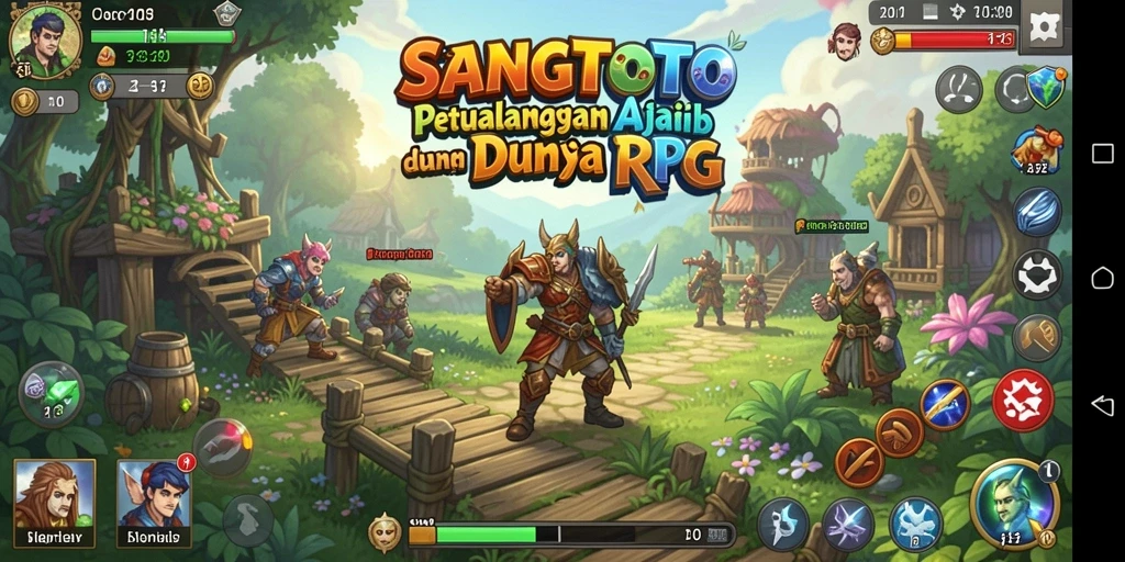 Tangkapan layar gameplay SANGTOTO menampilkan pertarungan seru di dunia RPG.