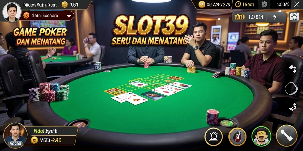 Tampilan gameplay seru di <strong>SLOT39</strong> dengan poker yang menantang.
