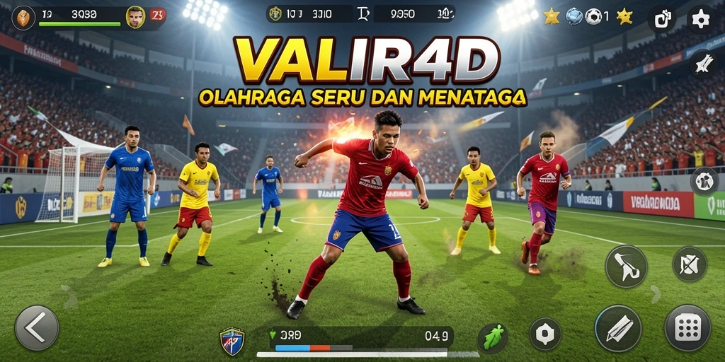 Screenshot gameplay VALIR4D dengan aksi olahraga yang seru.