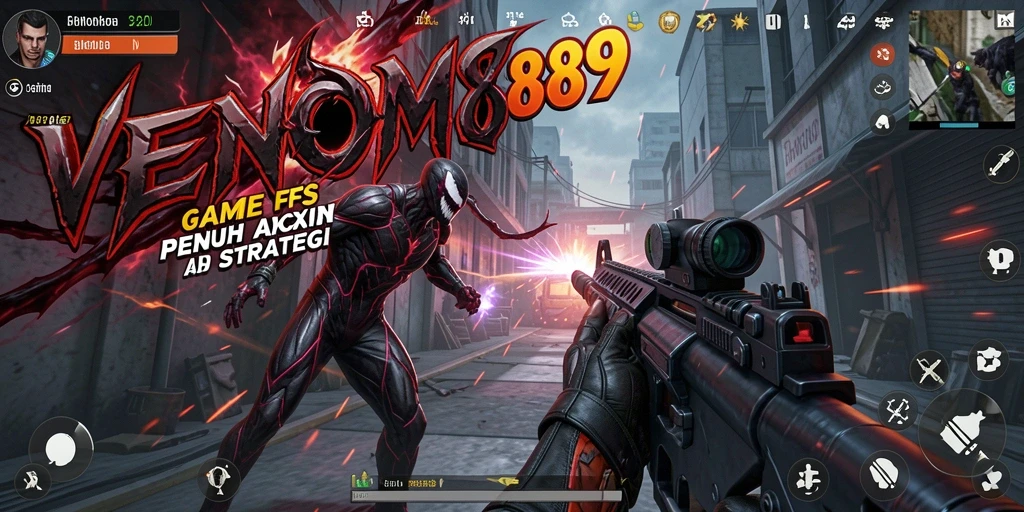 Tampilan gameplay <strong>VENOM889</strong> yang mendebarkan dan penuh aksi.