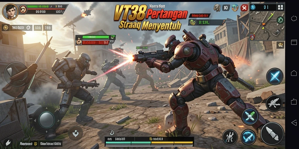 Tampilan gameplay VT38 yang strategis dan mendebarkan.