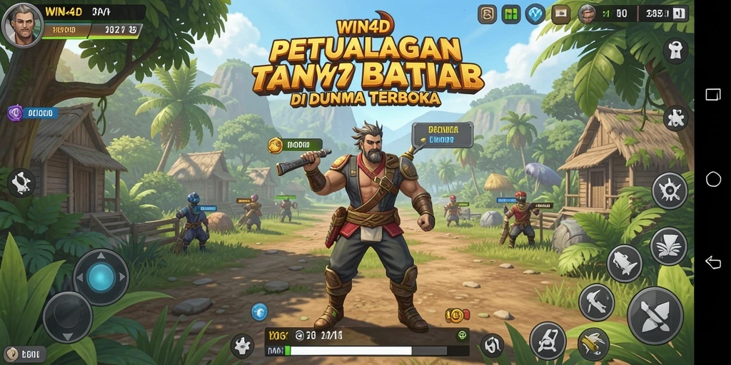 Tampilan gameplay menakjubkan dari <strong>WIN4D</strong> di dunia terbuka.