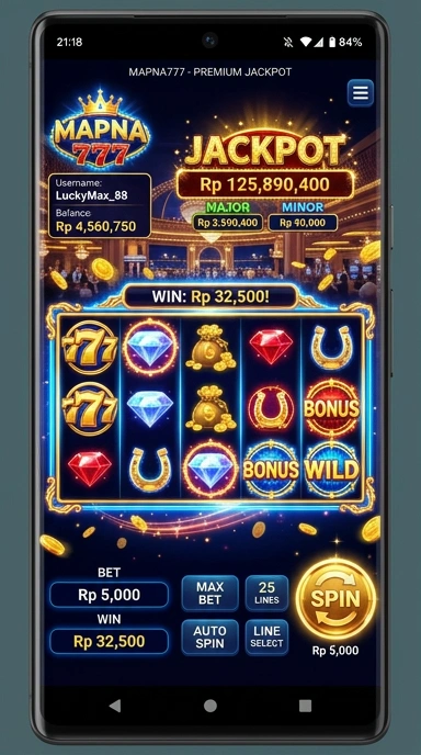 Tampilan antarmuka pengguna mapna777 yang intuitif dan mudah dinavigasi.